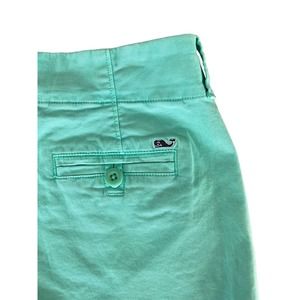 Vineyard vines size 4 with 3 inch inseam woman's teal colored distressed shorts